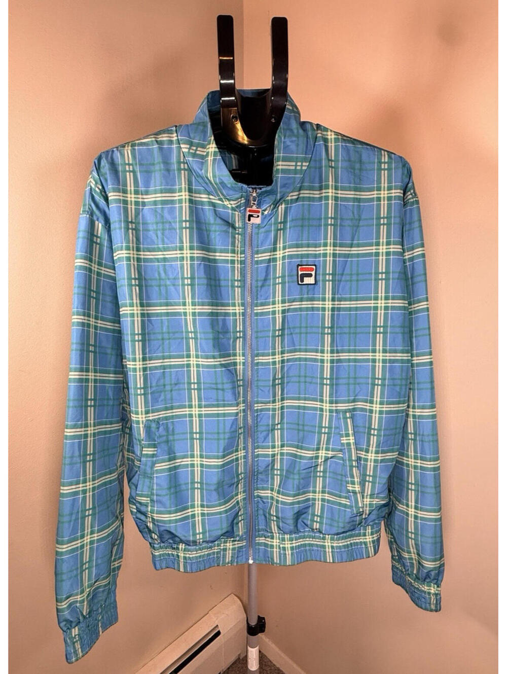 FILA x Urban Outfitters Exclusive "Livingston" Plaid Track Jacket Size Large